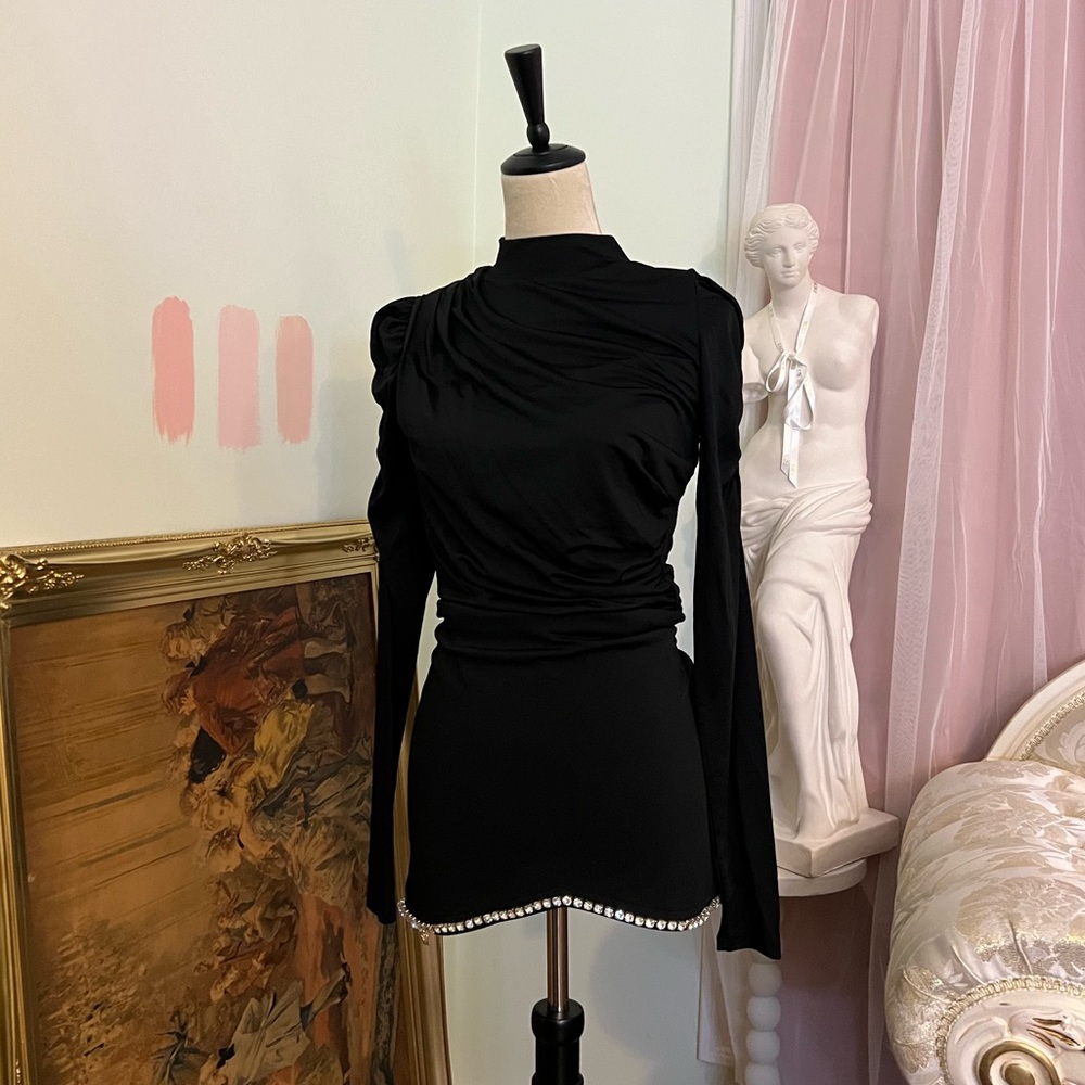 H&M black bodysuit top